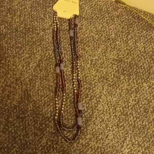 Sophia & Kate purple bead long 48 inch necklace